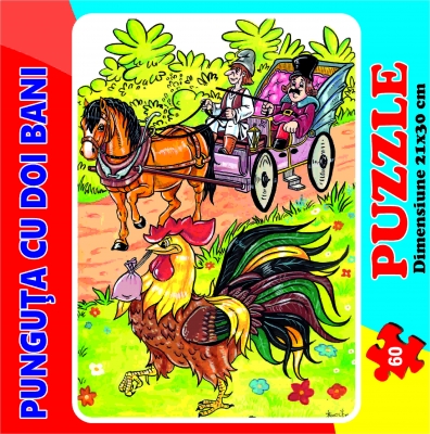 Puzzle 60 de piese - Punguta cu doi bani